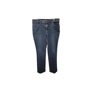 Denim & Co Hi-Waisted Jeans Women 16 Blue Cotton Spandex